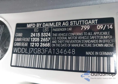 2015 Mercedes-Benz Cls 63 Amg S 4Matic from USA, damaged, VIN WDDLJ7GB3FA134648
